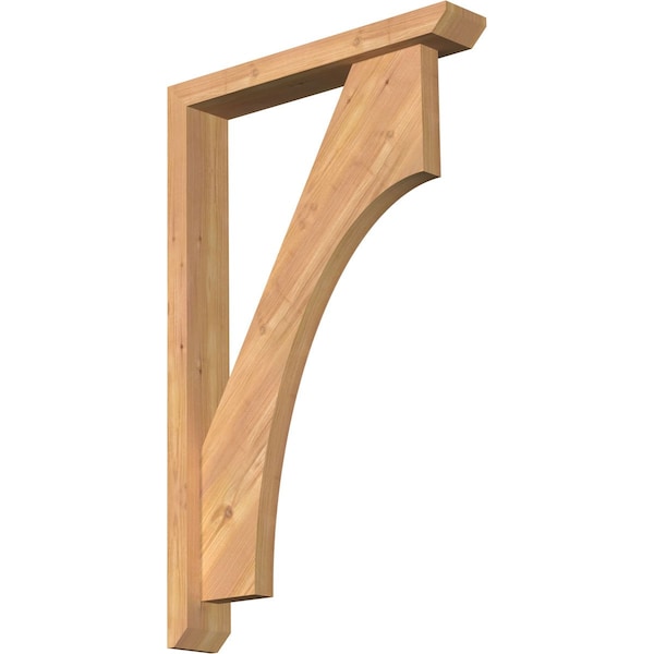 Ekena Millwork Westlake Slat Smooth Bracket w/ Offset Brace, Western Red Cedar, 3 1/2"W x 20"D x 32"H BKT0402X20X32WTL06SWR - main